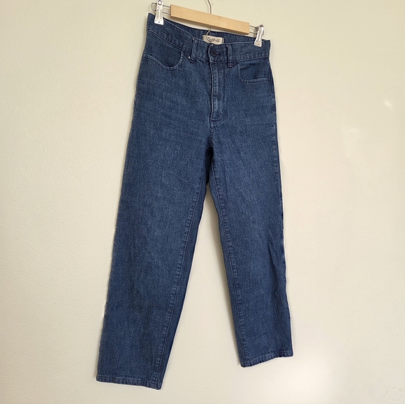 Madewell Denim Tie-Waist Tapered Pants In Devine Wash Size 26 - Picture 7 of 8